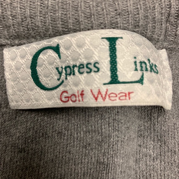 V-Neck Sweater Gray 100% Cotton Made in USA Large - Picture 4 of 5